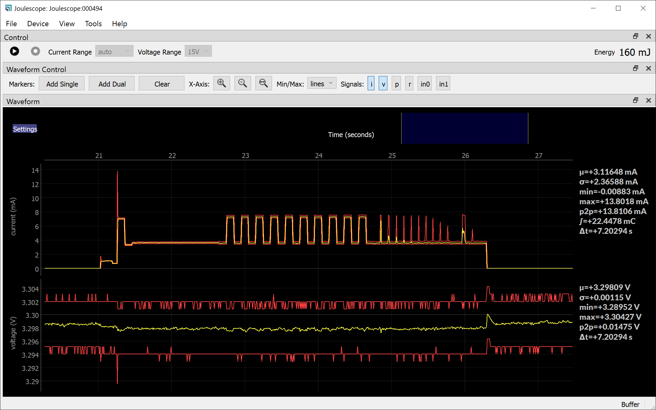 Oscilloscope view